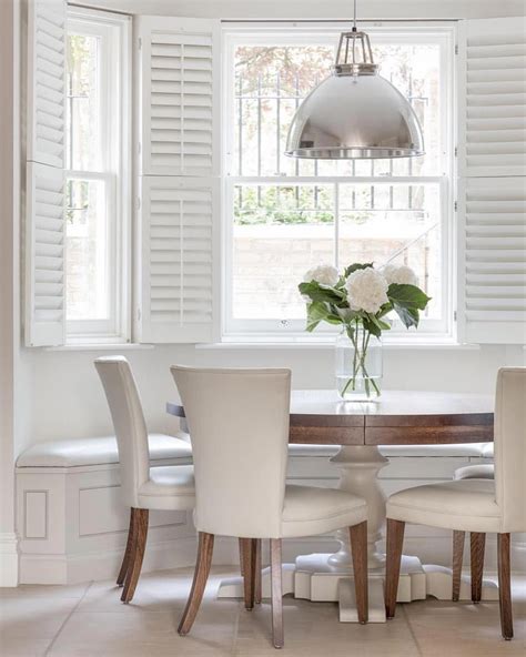 Built In Banquette Seating Designed For The Large Bay Window Provides
