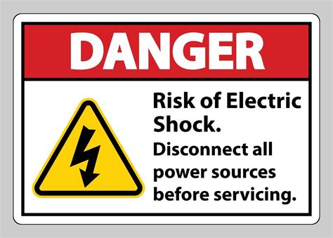 Danger Risk Of Electric Shock Symbol Sign Isolate On White Background