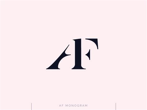Af Monogram Logo Monogram Logo Initials Logo Design Photography