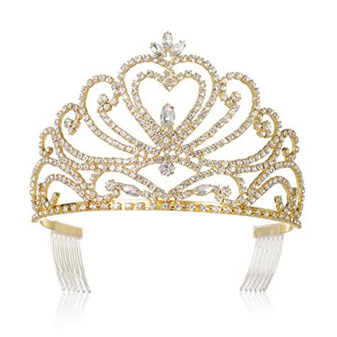 Buy Dczerong Gold Tiara Prom Crown Gold Prom Tiara Queen Tiara Crown Women Prom Crowns Pageant
