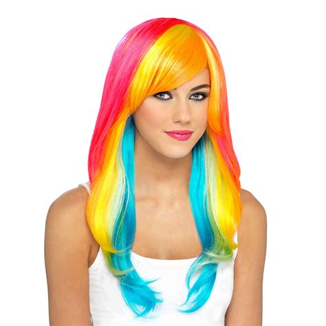 Rainbow Wig Claires Hair Jewelry Jewelry Shop Rainbow Costumes