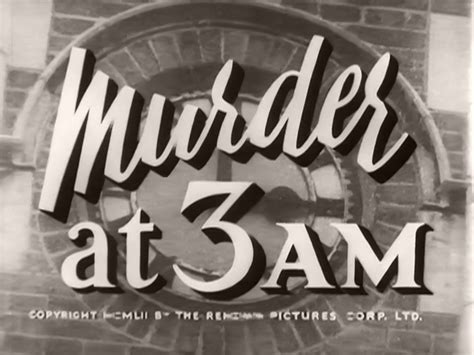 Murder At 3am 1953 Film