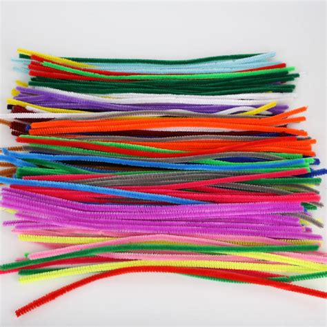 Cheap 100pcs Chenille Stems Pipe Cleaners Kids Plush Educational Toy