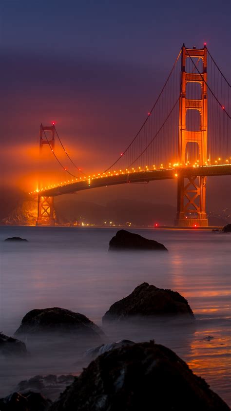 Golden Gate Bridge At Night 4k 8k Wallpapers Hd Wallpapers Id 29084