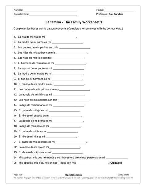 Free Printable Spanish Reading Comprehension Worksheets Pdf Printable