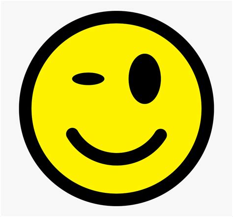 Smiley Face Clip Art Winking Smiley Face Symbol Hd Png Download
