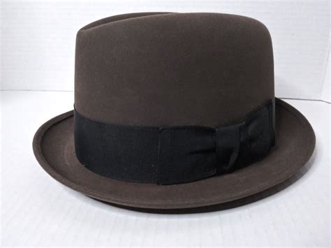 Vintage Stetson Royal De Luxe Hat Cap Fedora Grey 6 5 Gem