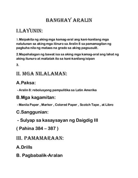 Banghay Aralin Sa Filipino Baitang 1 Pagbasa Ng Kwento