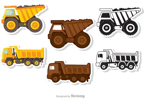 Dump Truck Vectors Pack 82932 Vector Art At Vecteezy