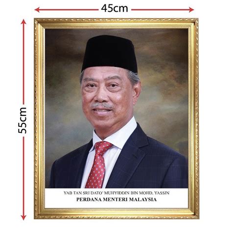 Kedatangan perdana menteri malaysia ke indonesia bandara soekarno hatta 24 april 2021. Bingkai Potret Perdana Menteri Malaysia (Prime Minister ...