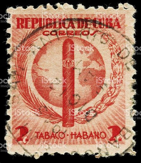 Vintage Postage Stamp From Cuba Royalty Free Stock Photo Vintage