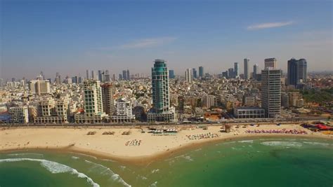 Brilliant Aerial Views Of Tel Aviv Skyline And The Mediterranean Sea