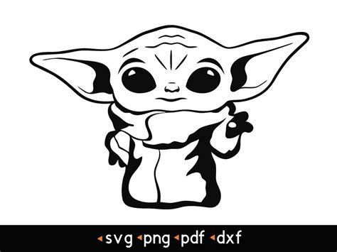 Baby Yoda Transparent Background 7 Svg Png Pdf Dxf Etsy