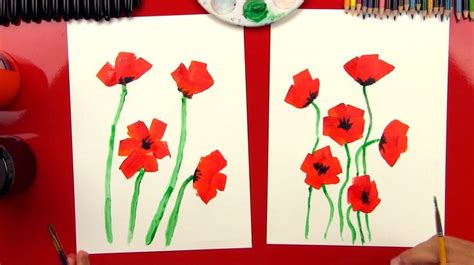 How To Paint Poppies For Kids Art For Kids Hub Art For Kids Hub