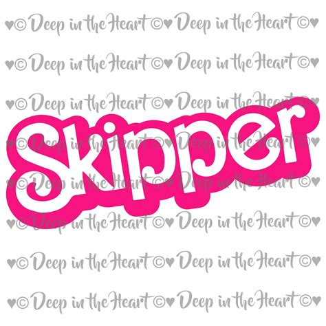 Skipper From Barbie Svg Png  Instant Zip File Download Great