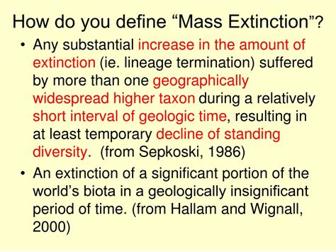 Ppt Mass Extinction Powerpoint Presentation Free Download Id9311534