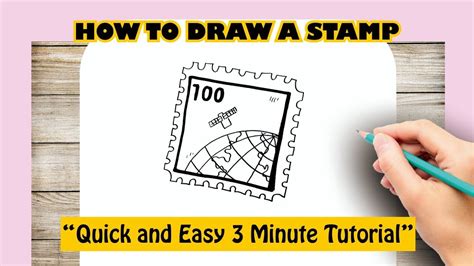 How To Draw A Stamp Youtube