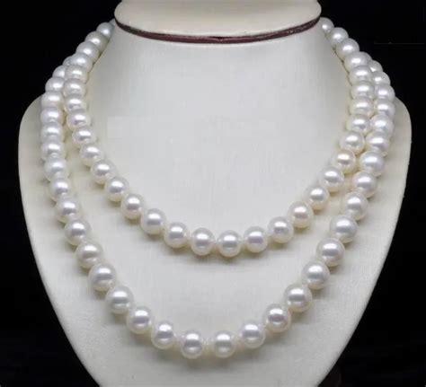 Genuine Freshwater Cultured Mm White Pearl Necklace Inch In Chain