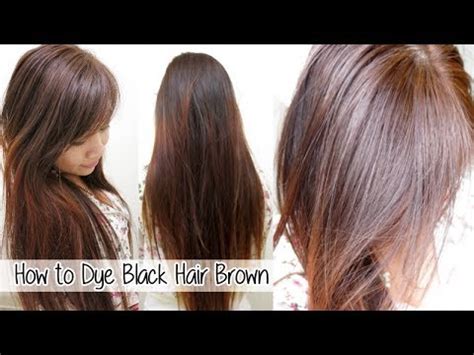 My mum once died her hair red without gloves and her hands were bright pink for about a month. How to Dye Hair from Black to Brown Without Bleach l ...