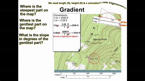 Gradient On A Topographic Map United States Map