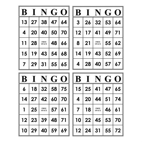 50 Free Printable Bingo Cards The Sizes Of The Cards Are Adjusted So
