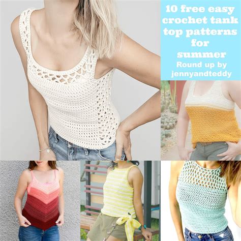10 free easy crochet tank top for summer pattern for beginner round up crochet patterns free