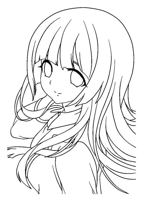 Manga Coloring Pages For Girls