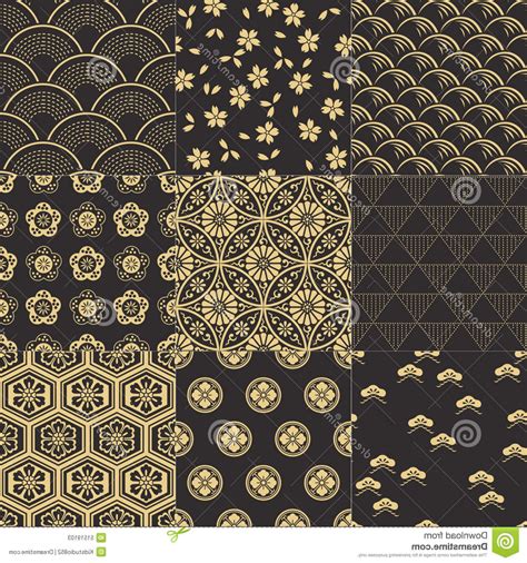 Traditional Japanese Patterns Vector At Collection Of