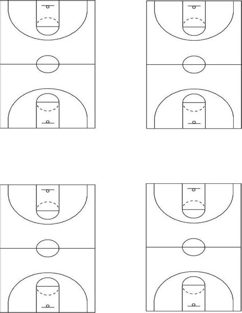 Blank Printable Basketball Diagram