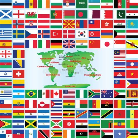 Mapa De Mundo Quadro Com Bandeiras Do Mundo Ilustracao Stock Images Porn Sex Picture