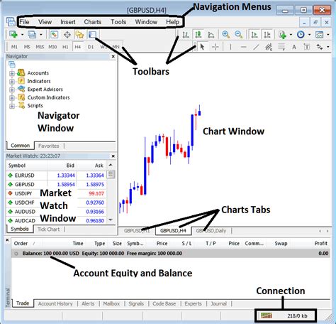 Introduction To Metatrader 4 Forex Software Interface Mt4 Interface