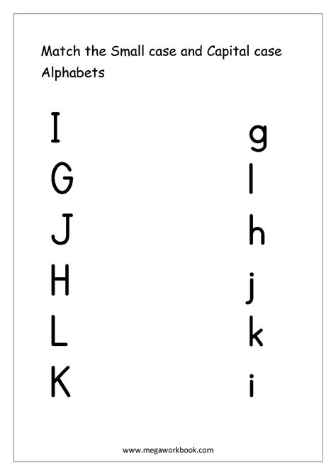 Free English Worksheets Alphabet Matching Megaworkbook