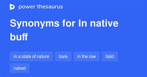 In Native Buff Synonyms Words And Phrases For In Native Buff