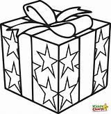 Present Coloring Colouring Printables sketch template