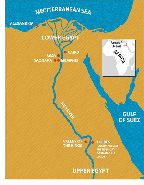 Ancient Egypt Map Of Nile River