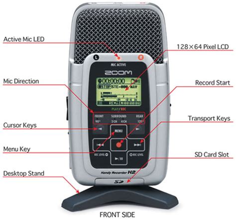 Zoom H2 Handy Recorder Digital Audio Recorder Vistek Canada Product