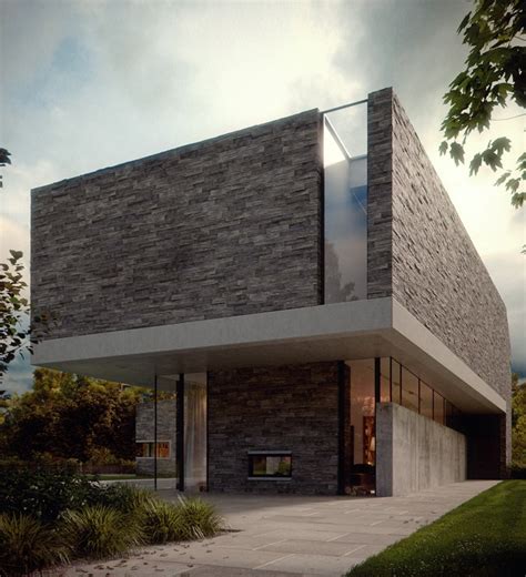 rumah minimalis modern desain batu alam
