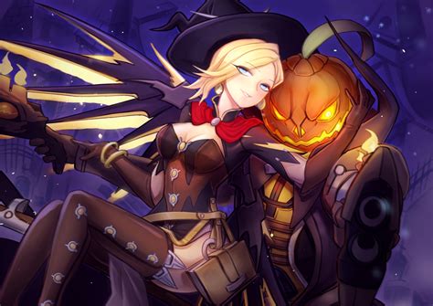 Mercy Reaper Witch Mercy And Pumpkin Reaper Overwatch And 1 More