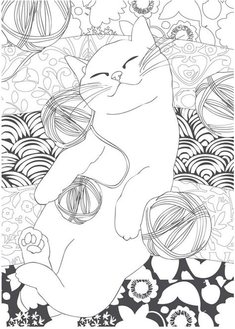 Art Therapy Coloring Page Animals Cat 1