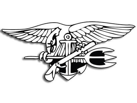 Navy Seal Trident Drawing Sketch Coloring Page