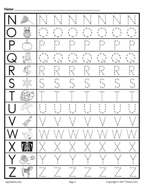 Uppercase Letter Tracing Worksheets A Z Alphabet Tracing Worksheets