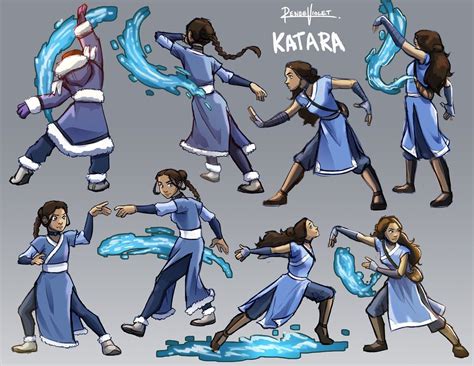 Katara Waterbending Avatar Aang Team Avatar Avatar Airbender Drawing Reference Poses Drawing