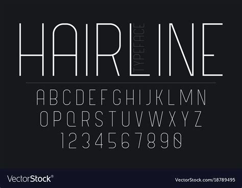 Thin Decorative Bold Font Design Grunge Alphabet Vector Image