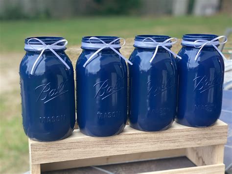 Navy Blue Mason Jar S