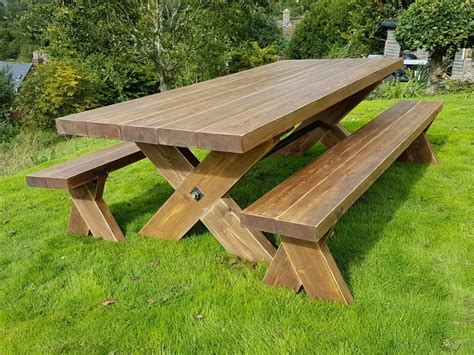 It's a space that works for you, from morning till night. 9ft Rustic Garden Table and Bench Set | a classic addition ...