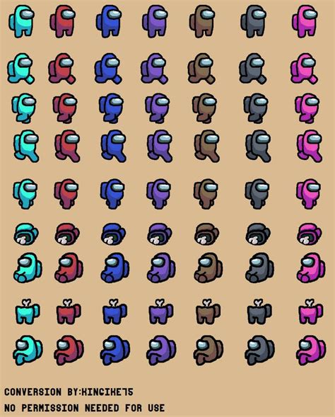 Among Us Sprite Sheet By Kingike75 By Kingike75 On Deviantart In 2022