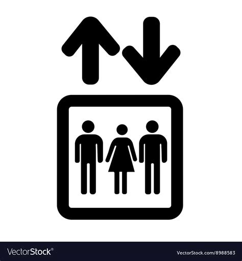 Lift Or Elevator Symbol On White Background Vector Image