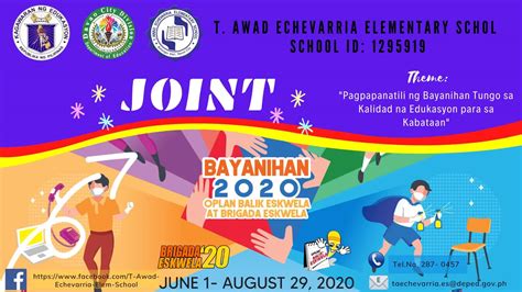 Bayanihan 2020🤝 Oplan Balik Eskwela At Brigada Eskwela👩‍👦‍👦 Theme