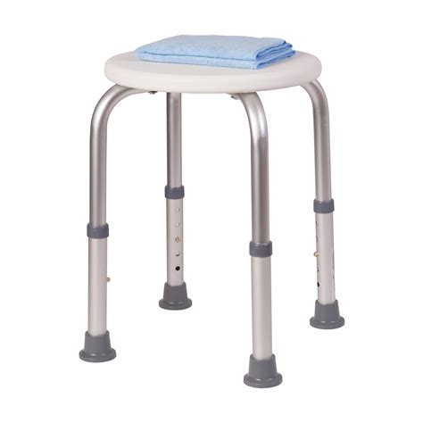 Healthsmart Extra Compact Lightweight Shower Stool With Adjustable