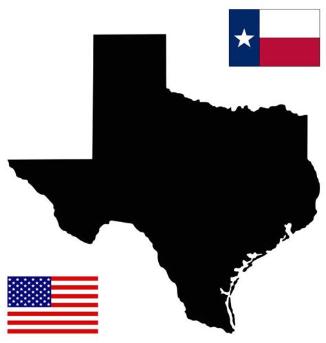 Silhouette Of A Vertical Texas Flag Illustrations Royalty Free Vector